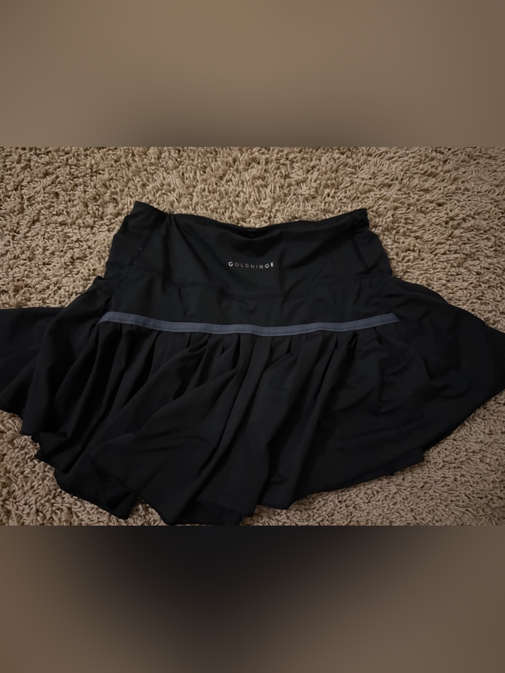 gold hinge black skort